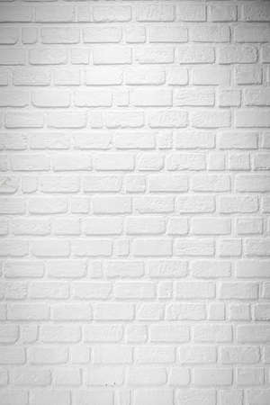 empty white brick wall for background with copyspaceの写真素材