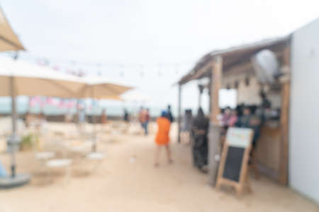 abstract blur and defocused beach bar for background