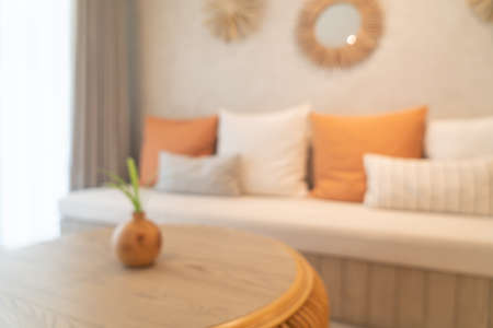 abstract blur beautiful and modern living room interior for backgroundの写真素材