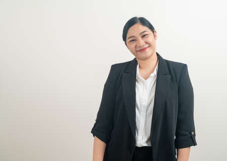 portrait Asian business woman with white backgroundの写真素材