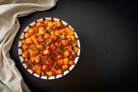 Mapo Tofu - The traditional Sichuan dish of silken tofu and ground beef, packed with mala flavor...