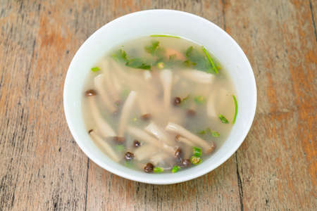 Spicy Termite Mushroom Soup in Thai style - Asian food styleの写真素材