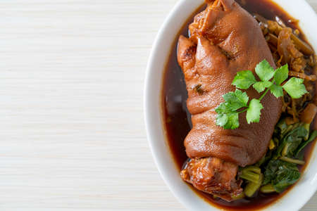 Stewed Pork Knuckle or Stewed Pork Leg - Asian food styleの写真素材