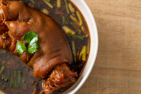 Stewed Pork Knuckle or Stewed Pork Leg - Asian food styleの写真素材