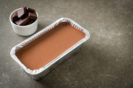 Chocolate Cake with Soft Ganache or Chocolate Fudge Cakeの写真素材