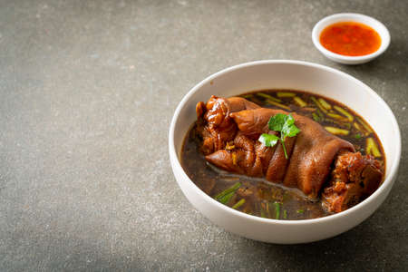 Stewed Pork Knuckle or Stewed Pork Leg - Asian food styleの写真素材