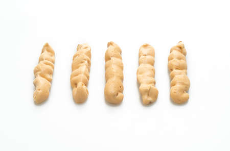 almonds meringue stick isolated on white background