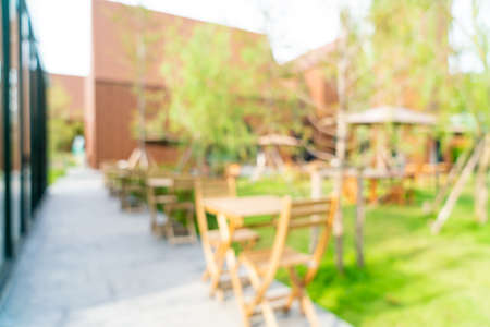 Abstract blur outdoor coffee shop cafe restaurant for background
