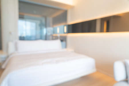 abstract blur beautiful and luxury bedroom for backgroundの写真素材
