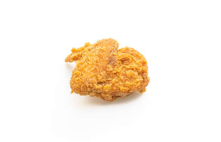 fried chicken isolated on white backgroundの写真素材