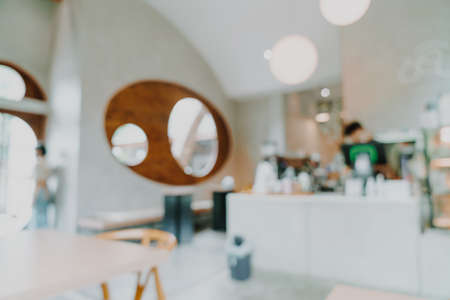 abstract blur coffee shop cafe and restaurant for background and wallpaperの写真素材