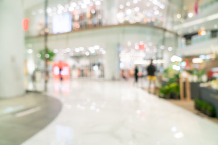 abstract blur luxury shopping mall and retail store for backgroundの写真素材