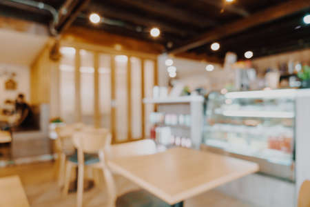 abstract blur coffee shop cafe and restaurant for background and wallpaperの写真素材