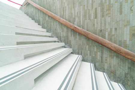 beautiful and empty stair step on buildingの写真素材