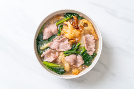Noodles with Pork in Gravy Sauce - Asian food styleの写真素材