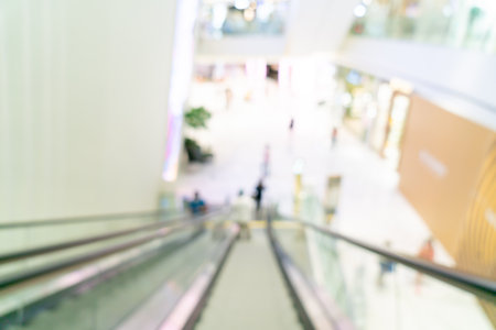 abstract blur luxury shopping mall and retail store for backgroundの写真素材
