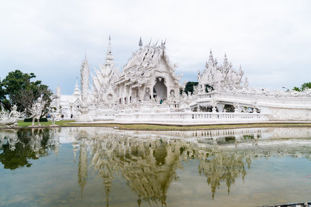 Chiang rai, Thailand - Nov 24, 2022 : Wat Rong Khun FamousTemple, or White Temple in Chiangrai, Chiang Rai Province, Northern Thailandのeditorial素材