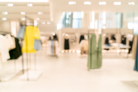 abstract blur luxury shopping mall and retail store for backgroundの写真素材