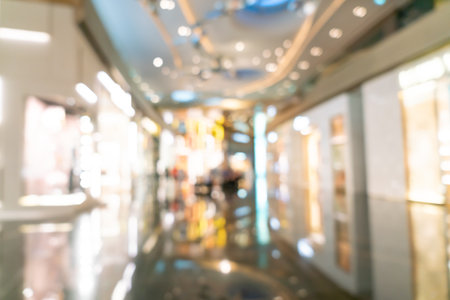 abstract blur luxury shopping mall and retail store for backgroundの写真素材