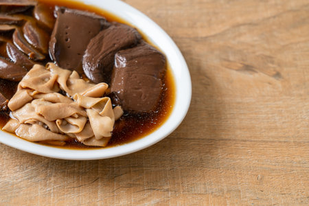 stewed duck offal in brown soup - Asian food styleの写真素材