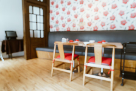 abstract blur and defocused restaurant for background - vintage effect filter