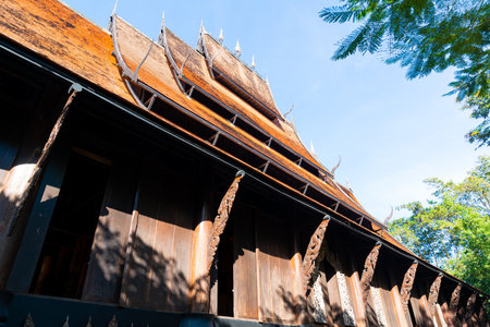 Baan Dam Museum (Black House), one of the famous place and landmark in Chiang Rai, Thailandの写真素材