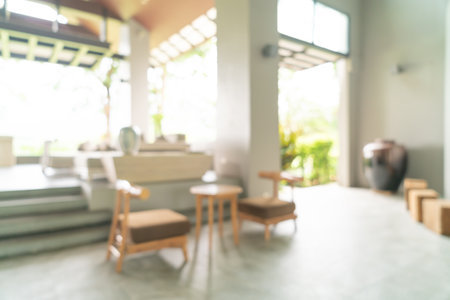 abstract blur luxury hotel lobby for backgroundの写真素材