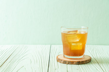 Delicious sweet drink tamarind juice and ice cube - healthy drink styleの写真素材