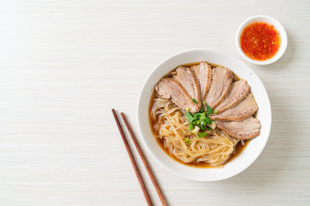 duck noodles with stewed duck soup - Asian food styleの写真素材