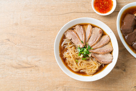 duck noodles with stewed duck soup - Asian food styleの写真素材