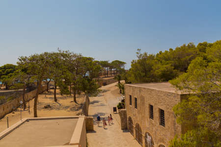 Rethymno, Greece - July  30, 2016:  Inside Fortezza of Rethymno. The Fortezza (from Italian for...