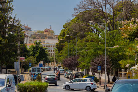 Rethymno, Greece - July  31, 2016: Panoramic view to Rethymno. Rethymno is the 3rd largest city of the island. Crete attracts 2.8 million annual tourists (2011).のeditorial素材