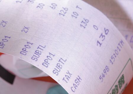 Close-up of a printed billの写真素材