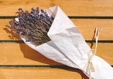 Close-up of a bouquet of dried flowersの写真素材