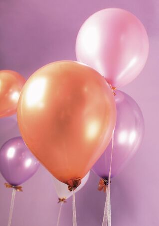 Close-up of multi colored balloonsの写真素材