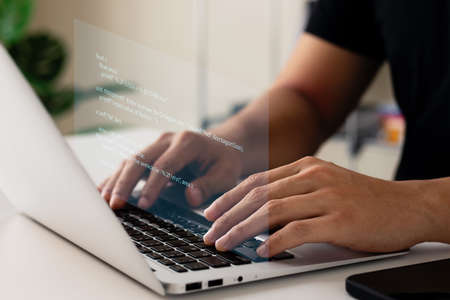 Programmers and cyber security technologies design websites and security in the Social World,...