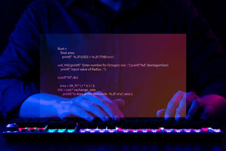 Programmers and cyber security technologies design websites and security in the Social World, cyber security concepts.の写真素材