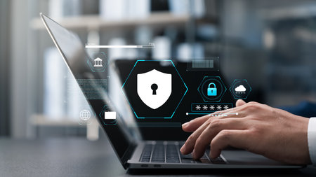 Cyber â€‹â€‹security concept internet technology for data protection, virus protection...