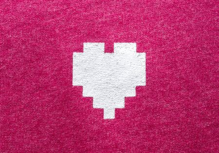 Cotton pattern texture with heart screenの写真素材