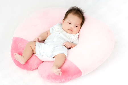 Portrait of adorable baby girl.の写真素材