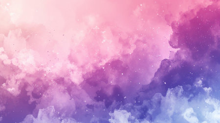 An abstract watercolor texture background blending pink and purple hues with a dreamy, celestial appearance.の素材