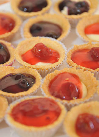 Cherry and Blueberry pie in small cup