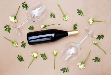 Flat lay. Minimal style. Minimalist trend.の写真素材