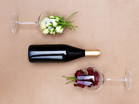 Flat lay. Minimal style. Minimalist trend.の写真素材