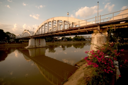 Ancient bridge in Northern of Thailand  の写真素材