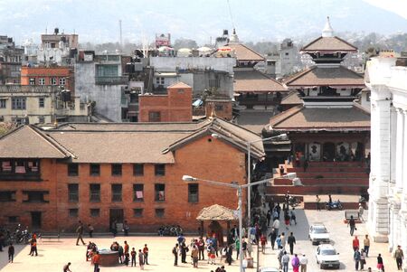 Top view of Durbar Square in Kathmandu city,Nepal のeditorial素材