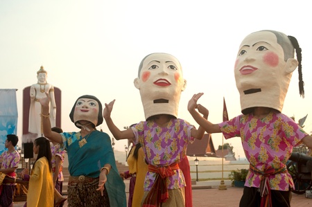 Traditional dance in Ayuttaya province,Middle of Thailand のeditorial素材