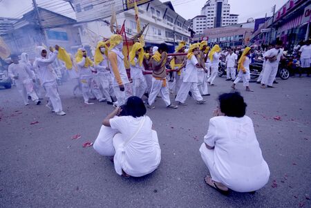 Vegetarian festival in Phuket , Southern of Thailand  
