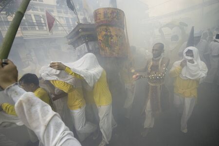Vegetarian festival in Phuket , Southern of Thailand  のeditorial素材