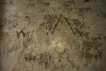 Ancient Thai art mural  のeditorial素材